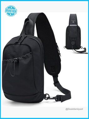 Crossbody Sling Bag Water-Resistant Nylon Daypack Travel Sport Hiking Commuting